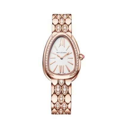 BVLGARI White Dail Rose Gold Ladies Watch