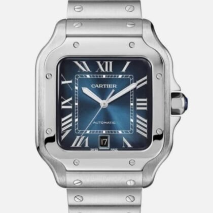 Cartier Santos De Large Model Blue Dial Men's Watch