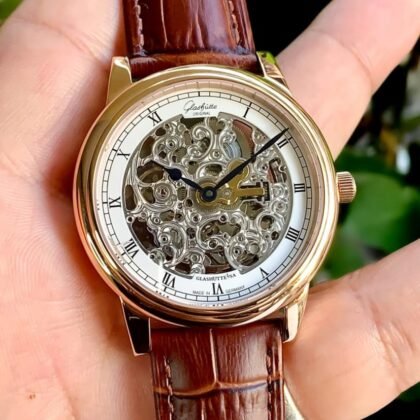 Glasshute Skeleton Rose Gold Men's Watch