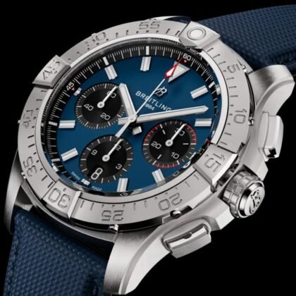 Bretling Premier B15 Chronograph Hand Wind Blue Dial Men's Watch