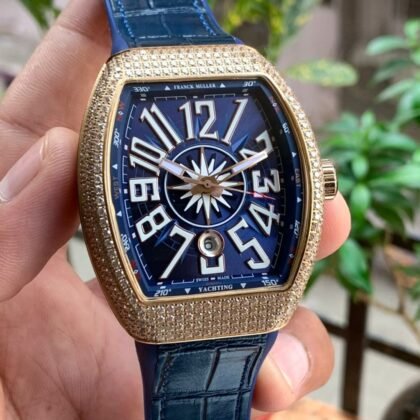 Franck Muller Vanguard Diamond Blue Dial Men's Watch