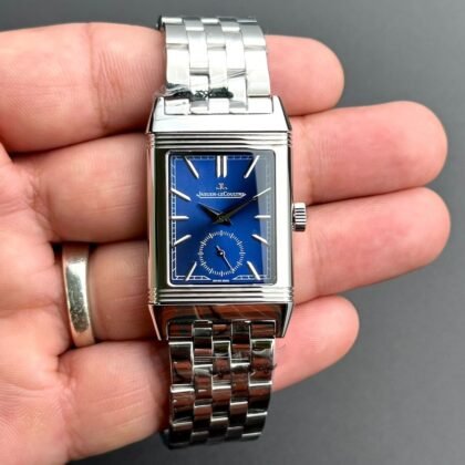 Jaeger LeCoultre Reverso Stainless Steel Blue Dail Men's Watch