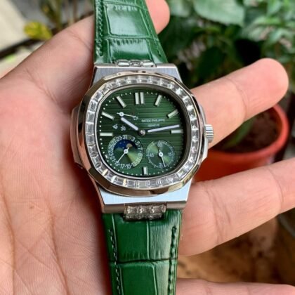 Patek Philippe Nautilus Diamond Green Dial Men’s Watch
