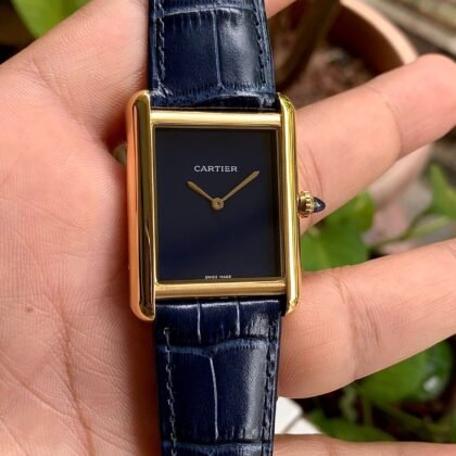 Cartier Tank Quartz Black Dial Men's Watch