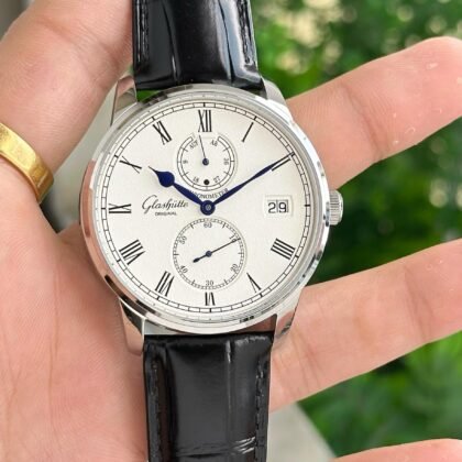 Glashutte Senator Cosmopolite Automatic Matte White Dial Men's Watch