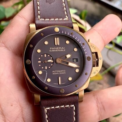 Panerai Submersible QuarantaQuattro eSteel Automatic Brown Dial Men's Watch