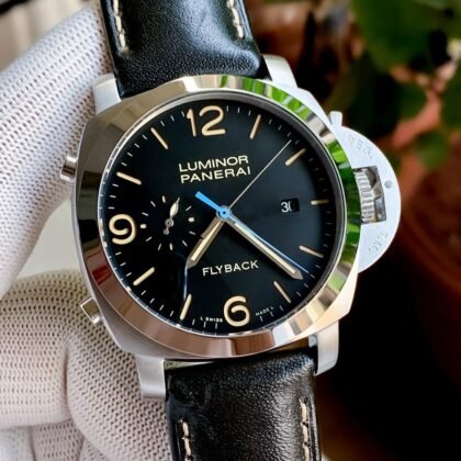 Panerai Luminor Flyback Hand Wind Black Dial Men's Watch