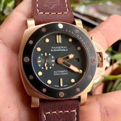 Panerai Submersible Goldtech OroCarbo Automatic Black Dial Men's Watch
