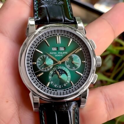 Patek Philippe Grand Complications Perpetual Chronograph Hand Wind Green Dial Men's Watch