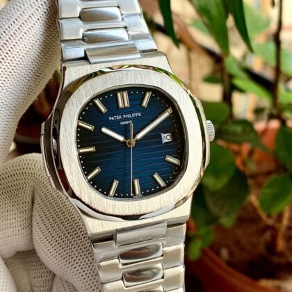 Patek Philippe Nautilus White Gold Automatic Blue Dial Men's Watch