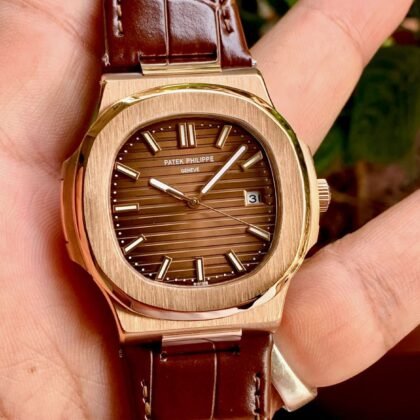 Patek Philippe Nautilus 40th Anniversary Platinum Automatic Brown Dial Men's Watch