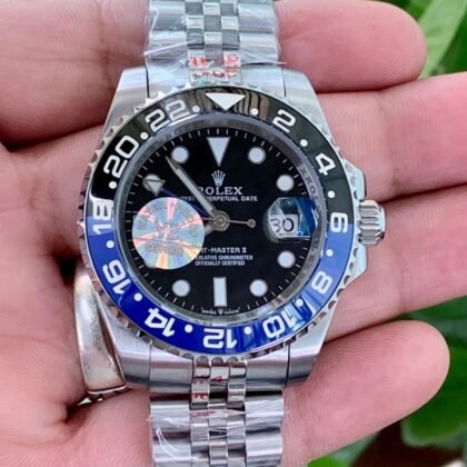 Rolex GMT-Master II GMT Black Dial Batman Bezel Men's Watch