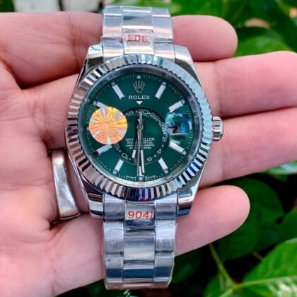 Rolex Sky-Dweller GMT Automatic Chronometer Green Dial Men's Watch