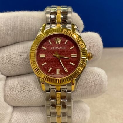 Versace Greca Time Quartz Red Dial Ladies Watch