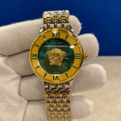 Versace La Medusa Quartz Green Dial Two-Tone Ladies Watch