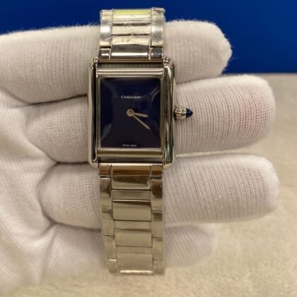 Cartier Tank Solo XL Quartz Blue Dial Men's Watch