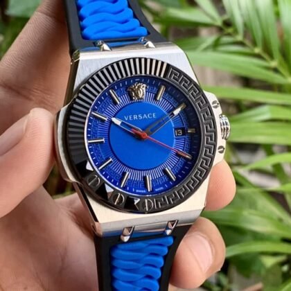 Versace Blue Dail Slicon Strap Men's Watch