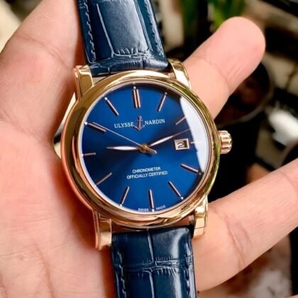Ulysse Nardin Blue Dail Leather Strap Men’s Watch