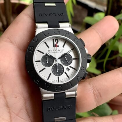 Bvlgari AluminiumTricolore White Dail Men's Watch