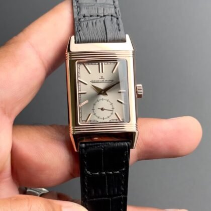 Jaeger LeCoultre Reverso Rose Gold White Dail Men's Watch