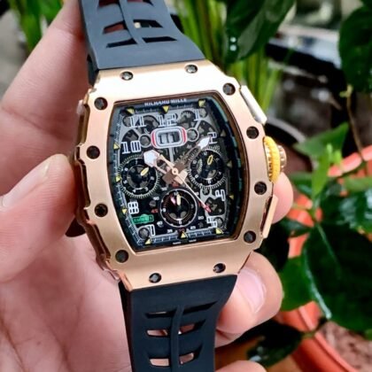 Richard Mille RM11-03 Rose Gold Black Dail Men's Watch