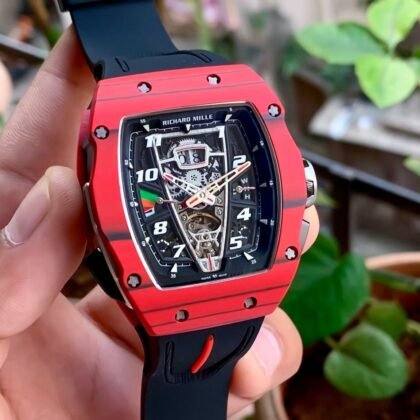 Richard Mille Rm 40-01 Tourbillon Aerodyne Rose Gold & Carbon Dial Men's Watch (Copy)