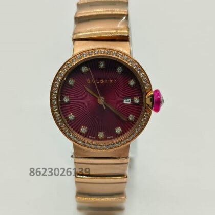 Bvlgari Lvcea Maroon Dial Ladies Watch