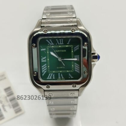 Cartier Santos Green Dail Men's Watch